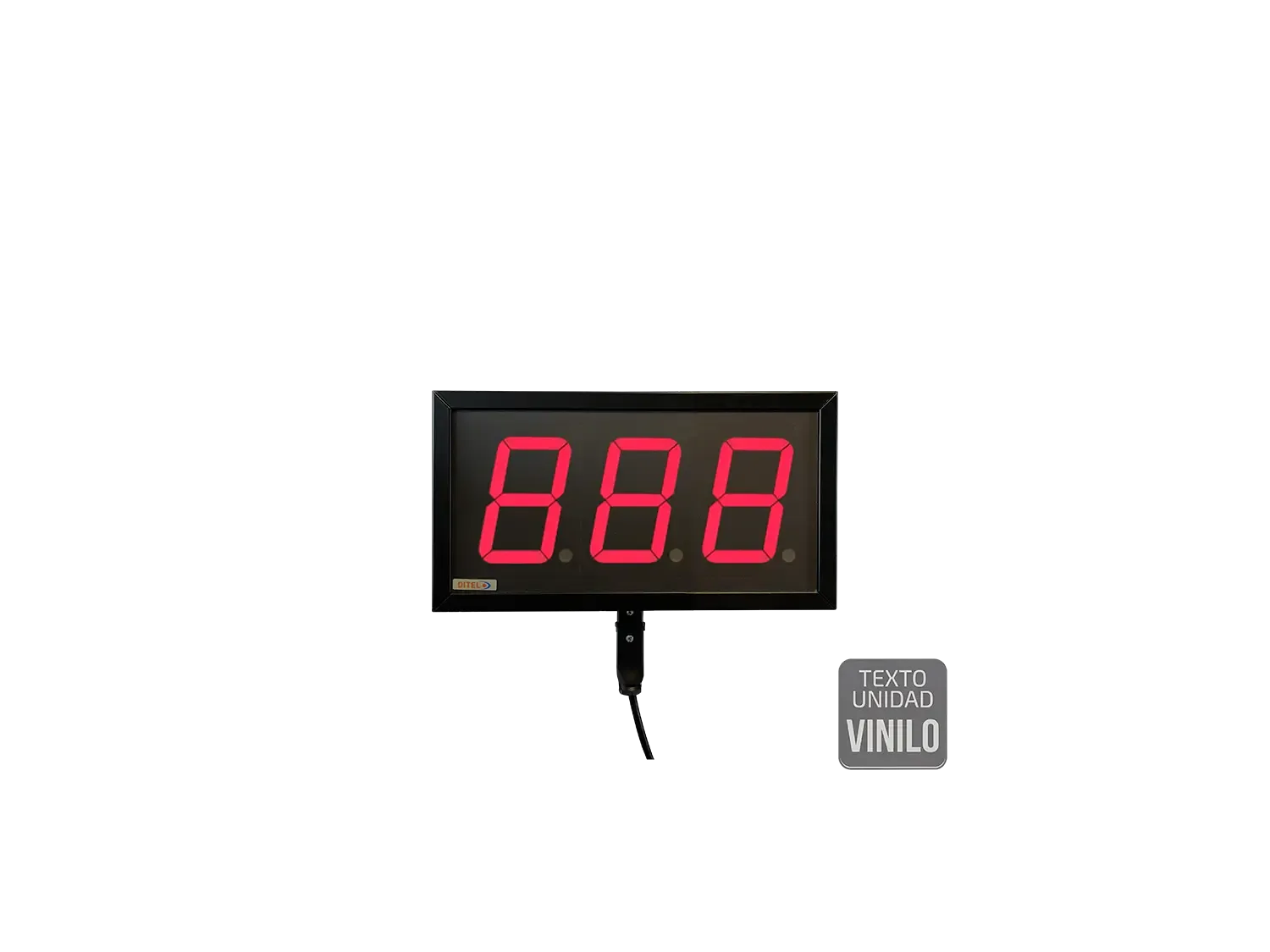 Visualizador numérico 100mm, 3 dígitos Alto Brillo, PROFIBUS, Texto Vinilo, IP65